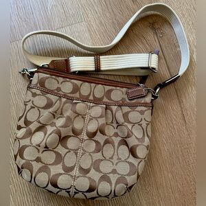 Vintage Coach Signature Canvas/Leather Crossbody